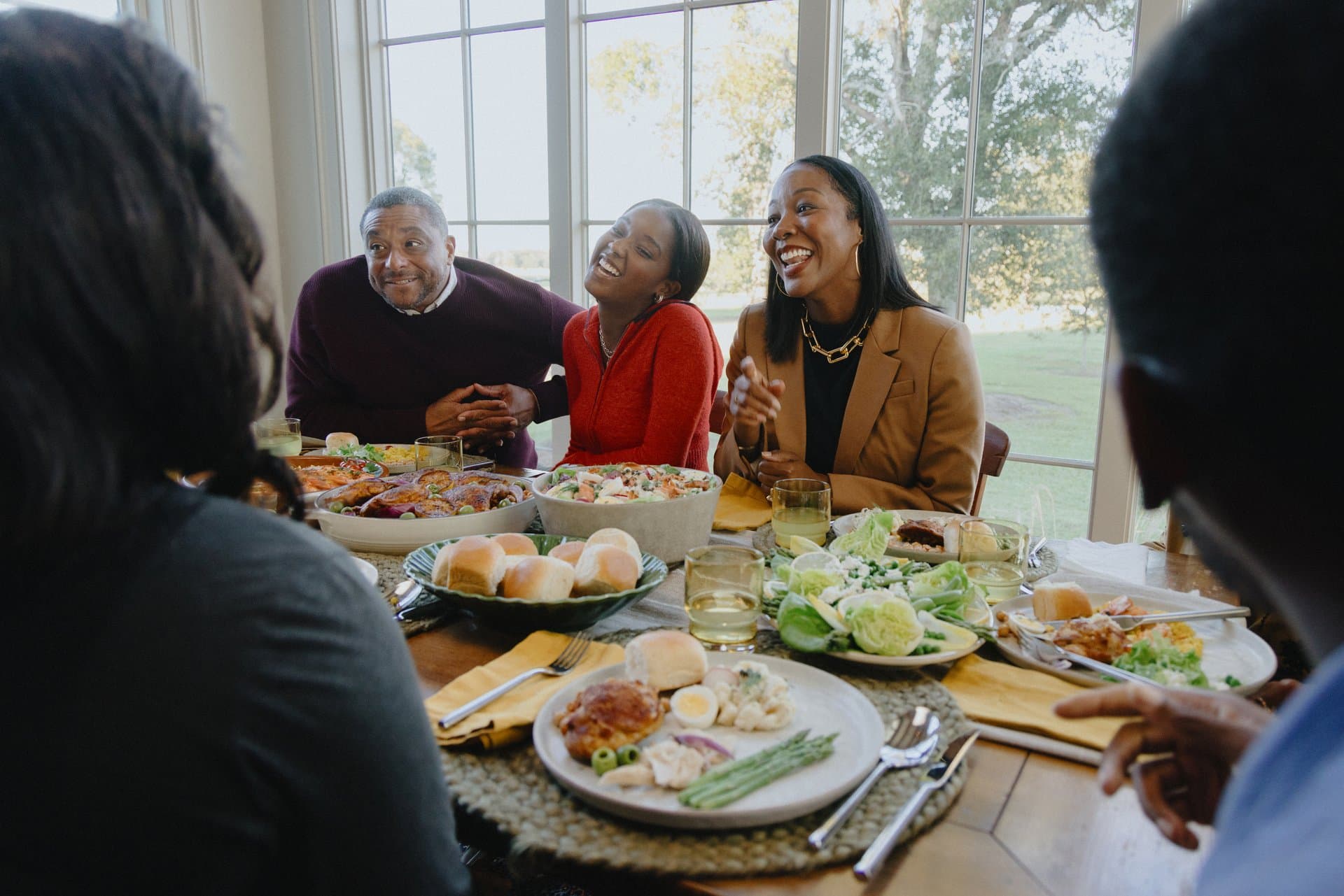 Family at dinner table